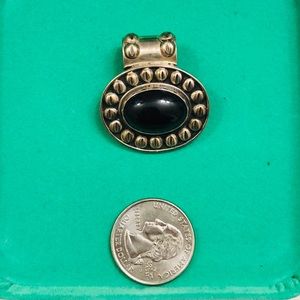 Onyx sterling pendant